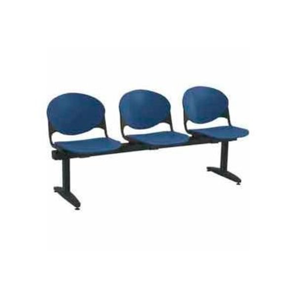 Kfi KFI Beam Seating - 3 Navy Seats 3-SEAT BEAM-P03 NAVY